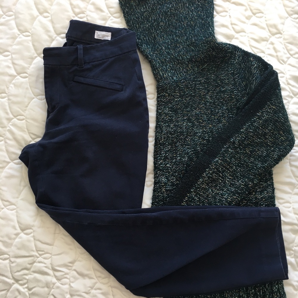 GAP navy Signature Skinny Ankle curvy fit pants